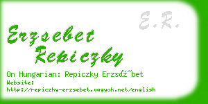 erzsebet repiczky business card